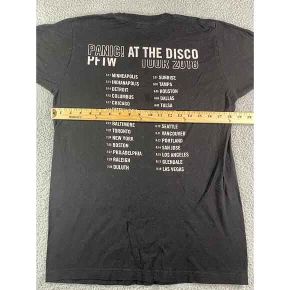 Panic At The Disco Shirt Mens Medium Black Pray For The Wicked 2018 Tour PFTW - Picture 10 of 12